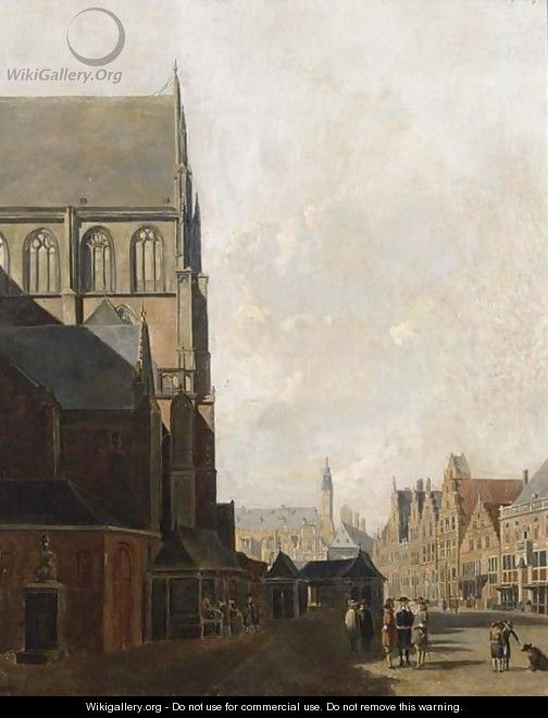 A View Of The St. Bavo, Haarlem - Carel Jacobus Behr