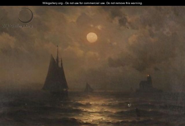 Moonlight At Sea - Mauritz F. H. de Haas