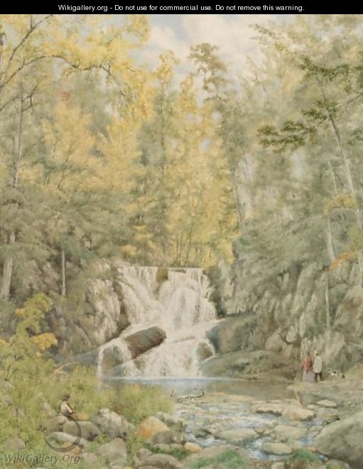 Waterfall - John William Hill