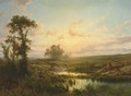 A Summer Landscape At Sunset - Cornelis Lieste