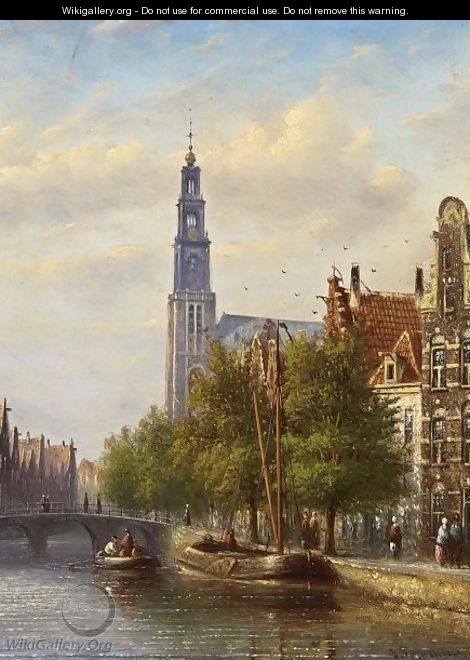 A View Of The Westerkerk, Amsterdam - Johannes Franciscus Spohler