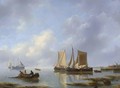 Shipping In An Estuary - Petrus Jan Schotel