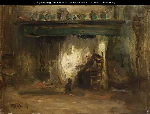 A Peasant Woman In An Interior - Jozef Israels
