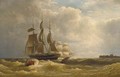 Tall Ships Off The Coast - Hermann Mevius