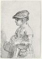 Girl With A Basket - Rembrandt Van Rijn