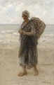 A Fisher Woman On The Beach - Jozef Israels