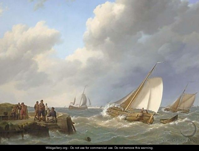 Shipping Off The Coast, Zeeland - Johannes Hermanus Koekkoek