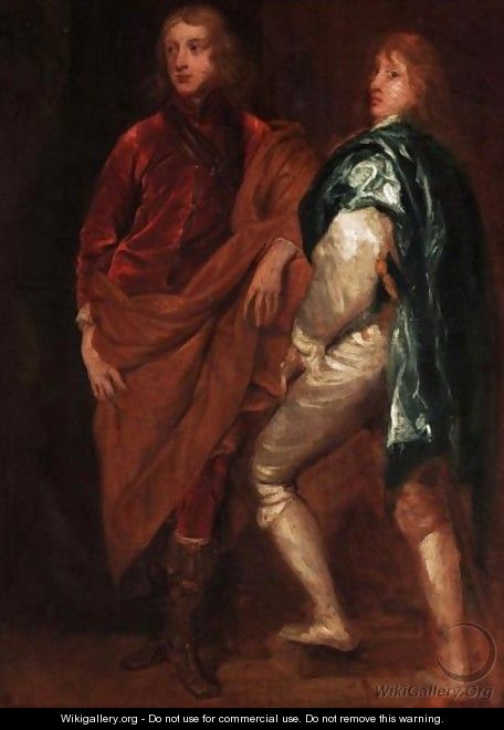 Double Portrait Of Lord John Stuart With His Brother, Lord Bernard Stuart, Later Earl Of Lichfield - (after) Dyck, Sir Anthony van