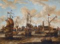 English And Dutch Shipping Off Antwerp - Petrus van der Velden