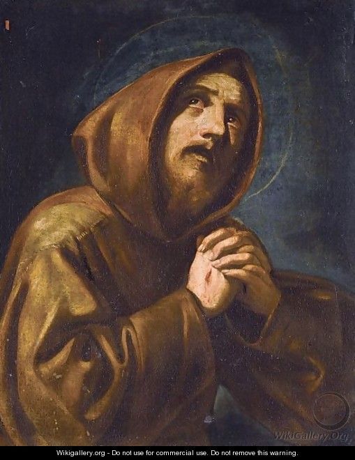 Saint Francis At Prayer - (after) Mattia Preti