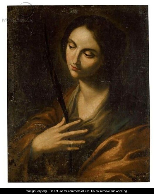 Saint Catherine In Prayer - (after) Francesco Guarino