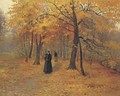 A Forest Walk In Autumn - Carl Christian Carlsen