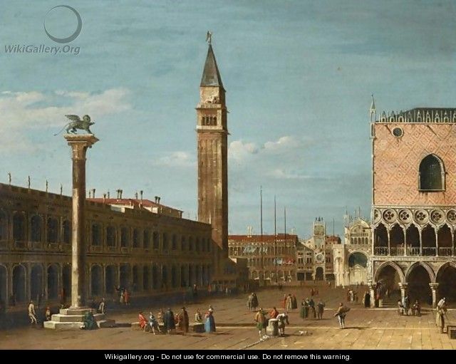 Venice, A View Of The Piazzetta Looking North From The Molo - (after) (Giovanni Antonio Canal) Canaletto