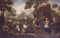 A Pastoral Landscape With A Shepherd And Shepherdess Dancing - Bolognese School