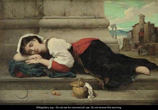 Young Italian Girl Asleep - Francois Lafon