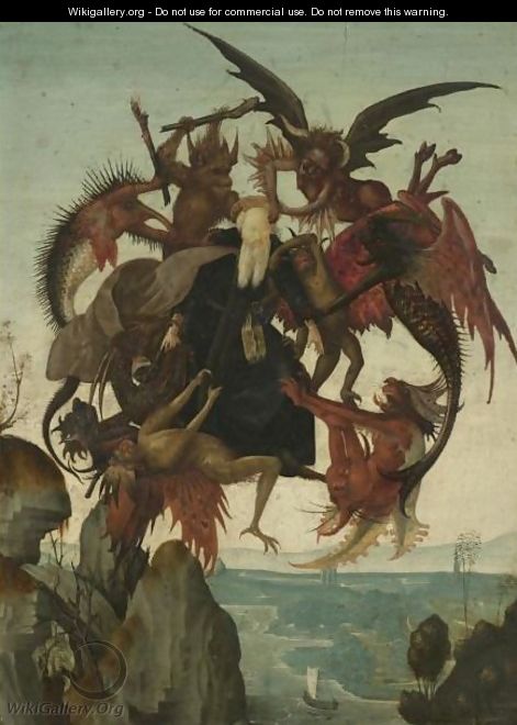 The Temptation Of Saint Anthony - (after) Domenico Ghirlandaio