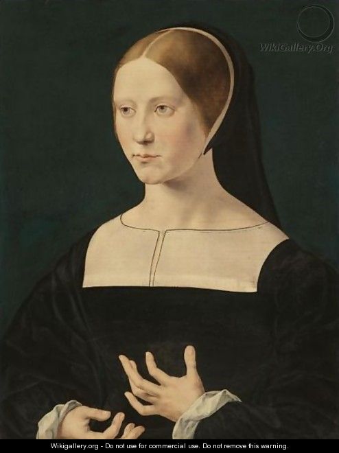 Portrait Of A Young Woman, Bust Length - Jan (Mabuse) Gossaert