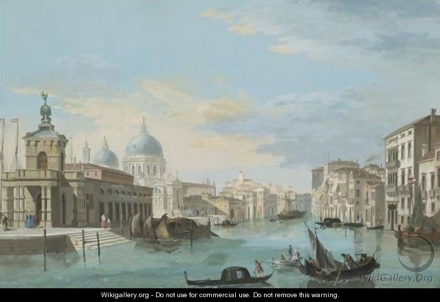 Venice, A View Of The Entrance To The Grand Canal With The Punta Della Dogana - Giuseppe Bernardino Bison