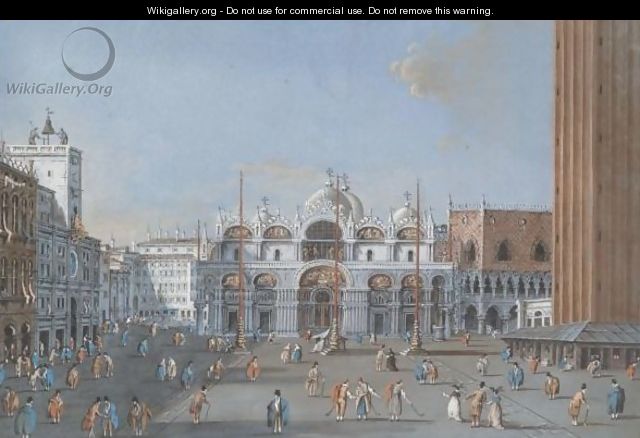 Venice, A View Of The Basilica Di San Marco From The Piazza - Giacomo Guardi