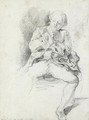 Study Of A Seated Man - Gabriel De Saint Aubin