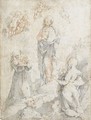 The Virgin With St Francis Holding The Christ Child, St Clare And Two Donors - (after) Federico Fiori Barocci