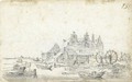 A Three-Gabled House On The Edge Of A Canal, With A Boat-Lifting Mechanism To The Right - Jan van Goyen