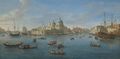 Venice, A View Of The Bacino Di San Marco Looking West With The Punta Della Dogana And The Entrance To The Grand Canal - Caspar Andriaans Van Wittel
