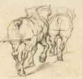 Chevaux De Trait (D'Apres Gericault) - Paul Cezanne