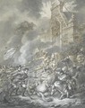 A Skirmish Between Cavalry Officers And Footsoldiers With Bayonets - Dirck Langendijk