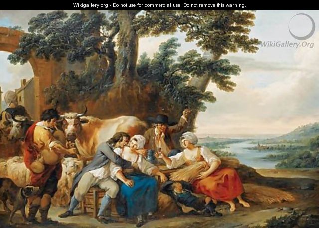 La Recreation Des Moissonneurs - Louis-Joseph Watteau