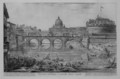 And The Ponte And Castel S. Angelo - Giovanni Battista Piranesi