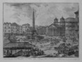 The Piazza Della Rotonda, With The Pantheon And Obelisk - Giovanni Battista Piranesi