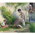 Rolleboise Madame Bouin Et Ses Enfants - Maximilien Luce