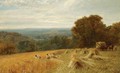 Gathering In The Wheat Harvest, Between Petworth And Fittleworth, Near Midhurst, South Downs, Sussex - George Vicat Cole