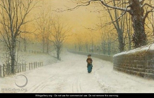 Winter At Stapleton Park, Pontefract - Arthur E. Grimshaw