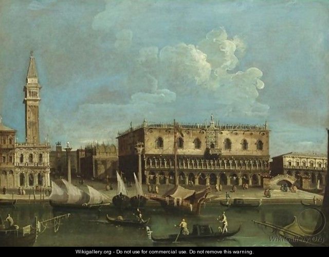 Venice, A View Of The Molo From The Bacino Di San Marco With The Doge