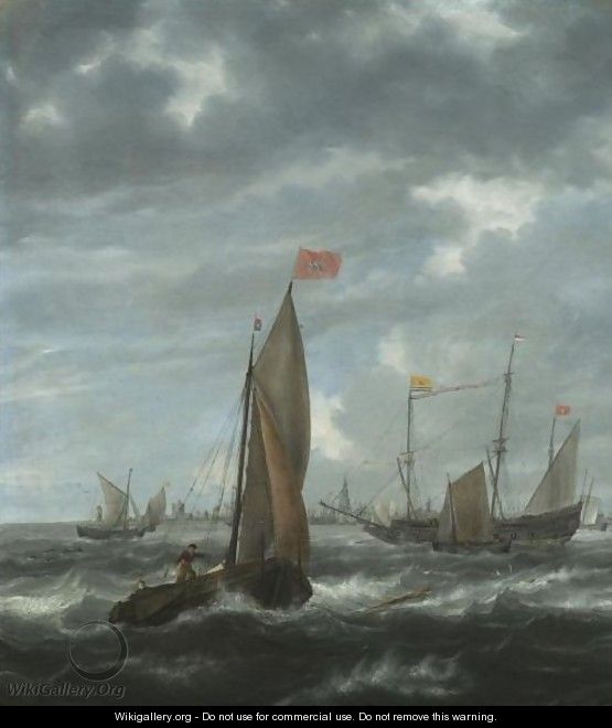 Merchantmen And Other Shipping Off Flushing - (after) Jan Peeters
