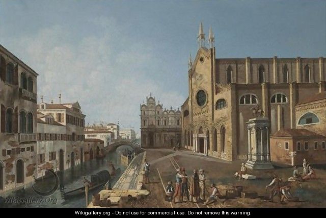 Venice, A View Of The Church Of Santi Giovanni E Paolo And The Statue Of Colleoni - (after) (Giovanni Antonio Canal) Canaletto