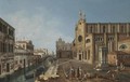 Venice, A View Of The Church Of Santi Giovanni E Paolo And The Statue Of Colleoni - (after) (Giovanni Antonio Canal) Canaletto