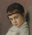 Portrait Of A Young Boy With Peyot - Isidor Kaufmann