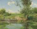 Laundry At The Edge Of The River - Emilio Sanchez-Perrier