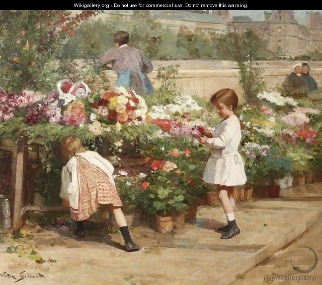 The Young Flower Seller - Victor-Gabriel Gilbert