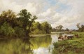 Cattle Grazing On The Thames - Henry Hillier Parker