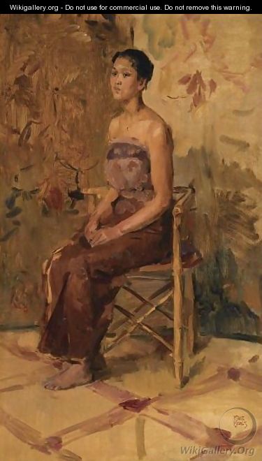 A Portrait Of A Seated Javanese Beauty - Isaac Israels