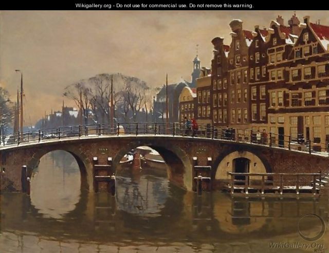 A Wintry View Of The Brouwersgracht, Amsterdam - Willem Witsen