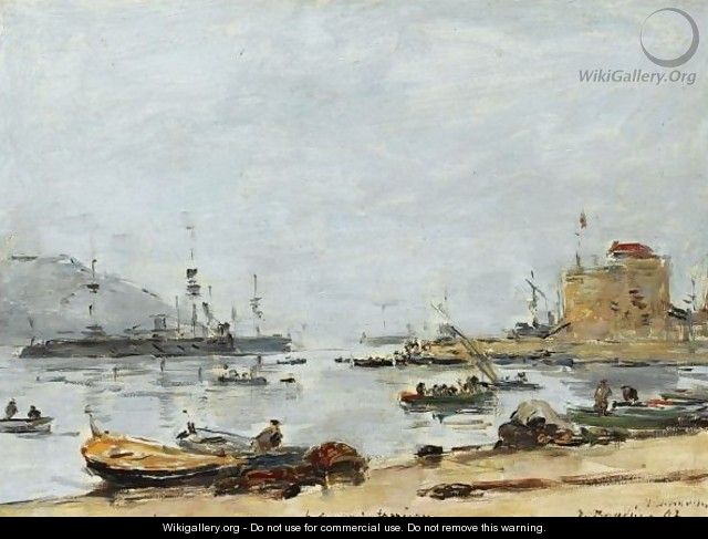 Le Port De Villefranche - Eugène Boudin