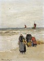 Fisherwomen On The Beach - Gerhard Arij Ludwig Morgenstje Munthe