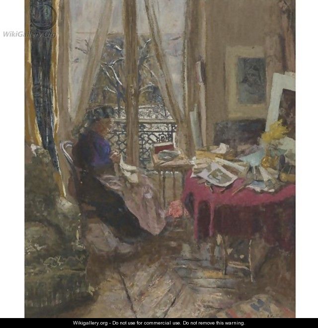 Madame Vuillard Un Jour De Neige - Edouard (Jean-Edouard) Vuillard