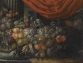 A Garland Of Blue And White Grapes, Peaches, Oranges, Lemons And Prunes, Figs, Corn And Chestnuts - Jan Pauwel II the Younger Gillemans