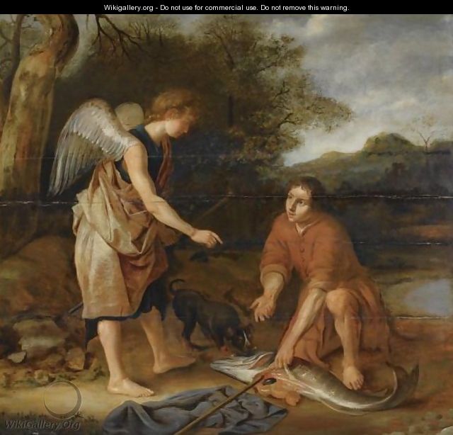 Tobias And The Angel In A Wooded Landscape - Netherlandish School